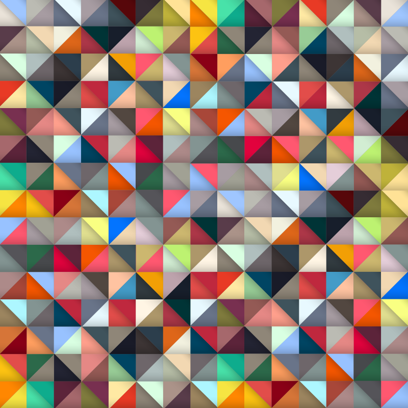 Tappeto colorato a mosaico triangolare in vinile - TenStickers