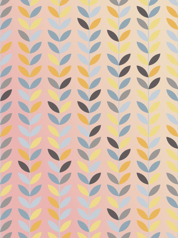 Tappeto vinile geometrico modello astratto di foglie - TenStickers