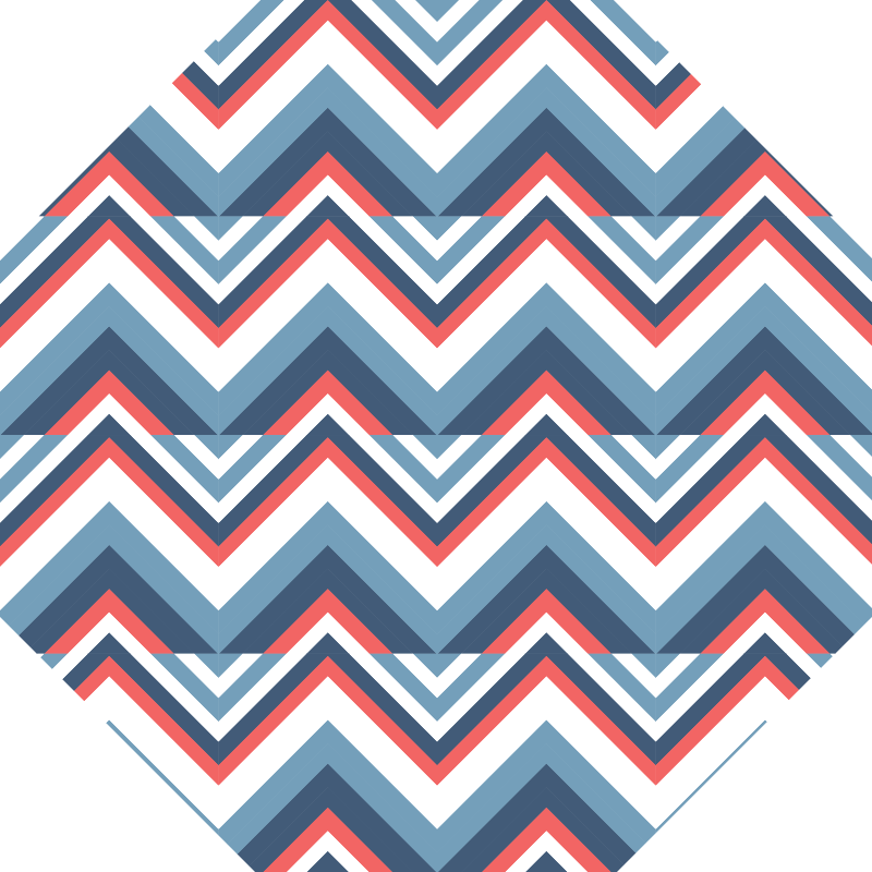 Tappeto vinile geometrico blocco di colore chevron - TenStickers