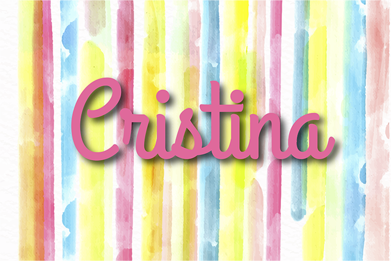 Tappeto a strisce dell'acquerello con nome - TenStickers