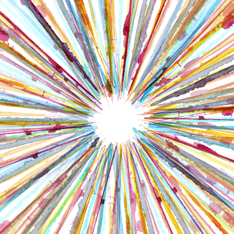 Tappeto vinile geometrico motivo di scoppio radiante - TenStickers