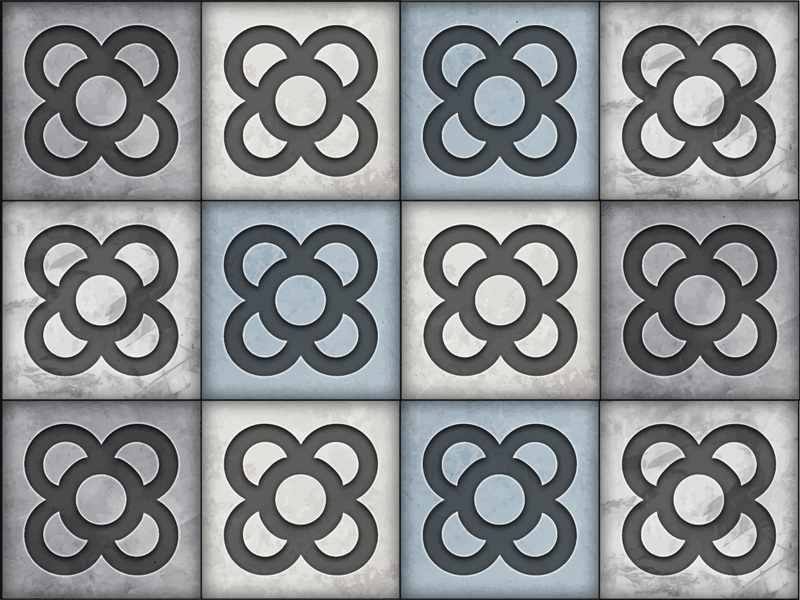 Tappeto vinile piastrelle modello di piastrelle decorative - TenStickers