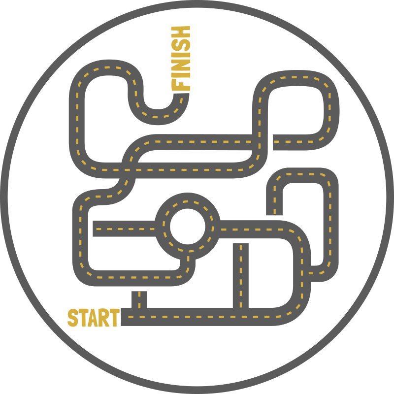 Tappeto vinile giochi avventura su strada - TenStickers