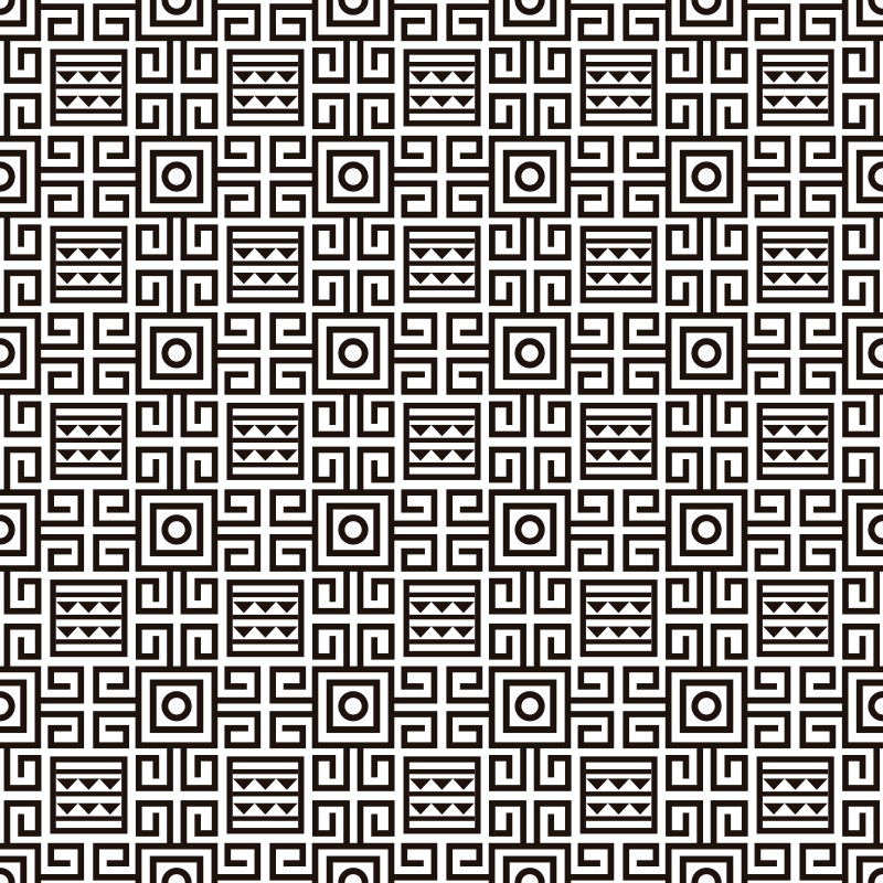 Tappeto vinile geometrico contrasto di motivi geometrici - TenStickers