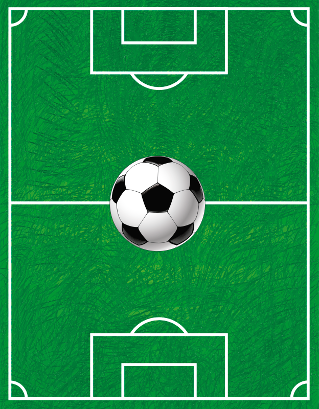 Tappeto vinile giochi grafica del campo da calcio - TenStickers