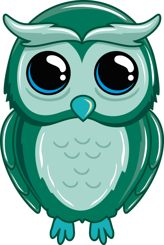 Tappeto vinile per bambini illustrazione gufo cartoon - TenStickers