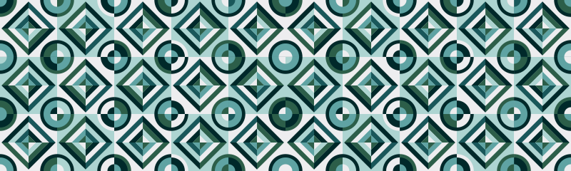 Tappeto vinile piastrelle corridore da cucina geometrico - TenStickers