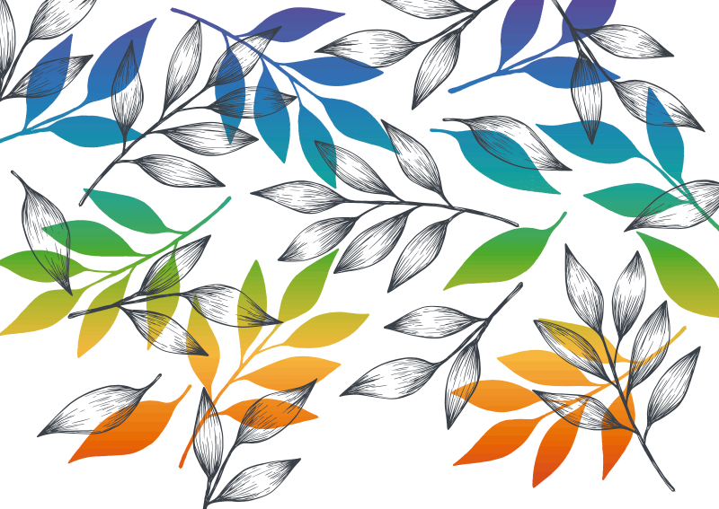 Tappeto vinile fiori motivi botanici - TenStickers