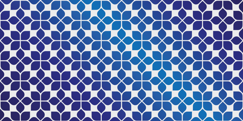 Tappeto vinile geometrico piastrelle geometriche sbiadite - TenStickers