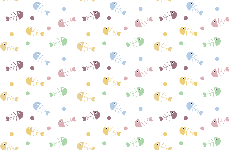 Tappeto vinile per bambini illustrazione di pesci colorati - TenStickers