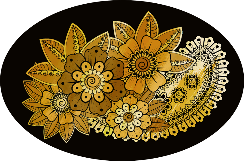 Tappeto vinile Mandala dettaglio del mandala - TenStickers