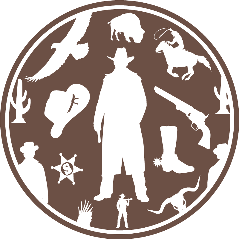 Tappeto vinile per bambini sagoma di cowboy - TenStickers