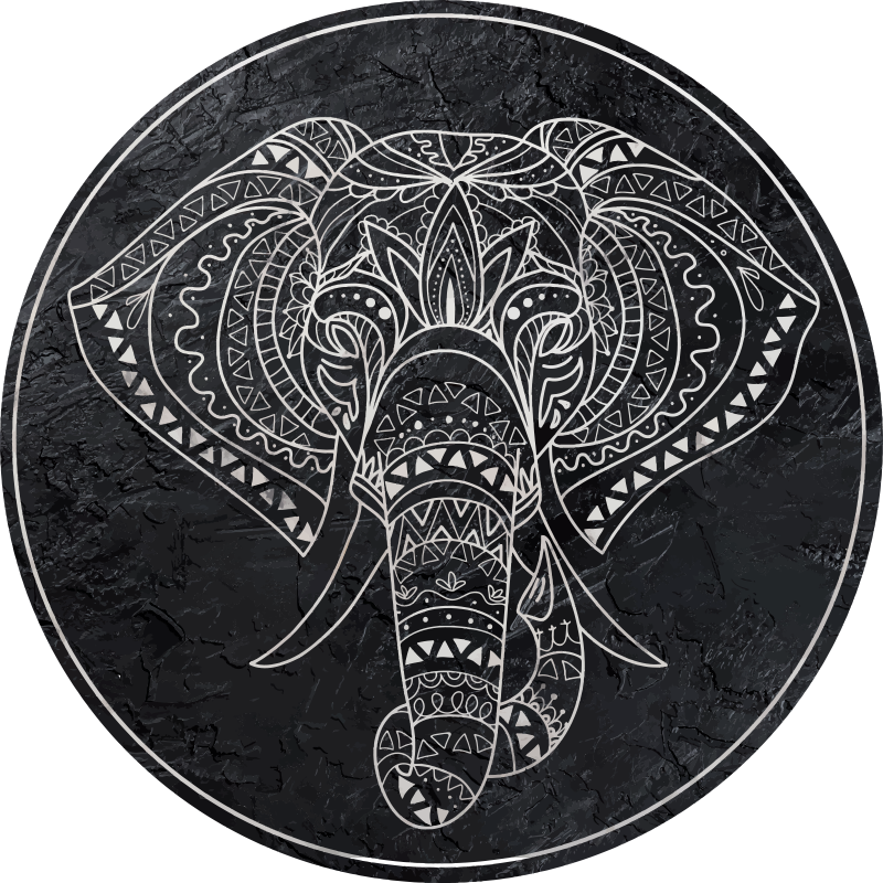 Tappeto vinile Mandala elefante mandala - TenStickers