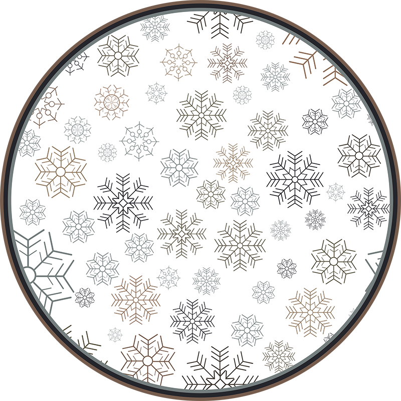 Tappeto Vinile Natale modelli di fiocchi di neve - TenStickers