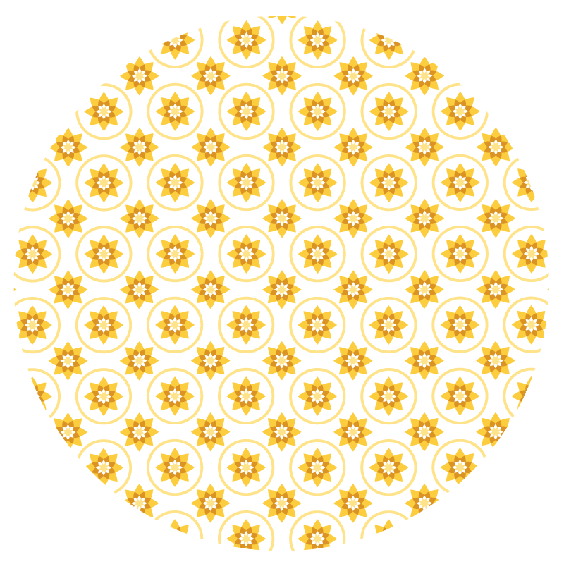 Tappeto vinile fiori concetto floreale giallo - TenStickers