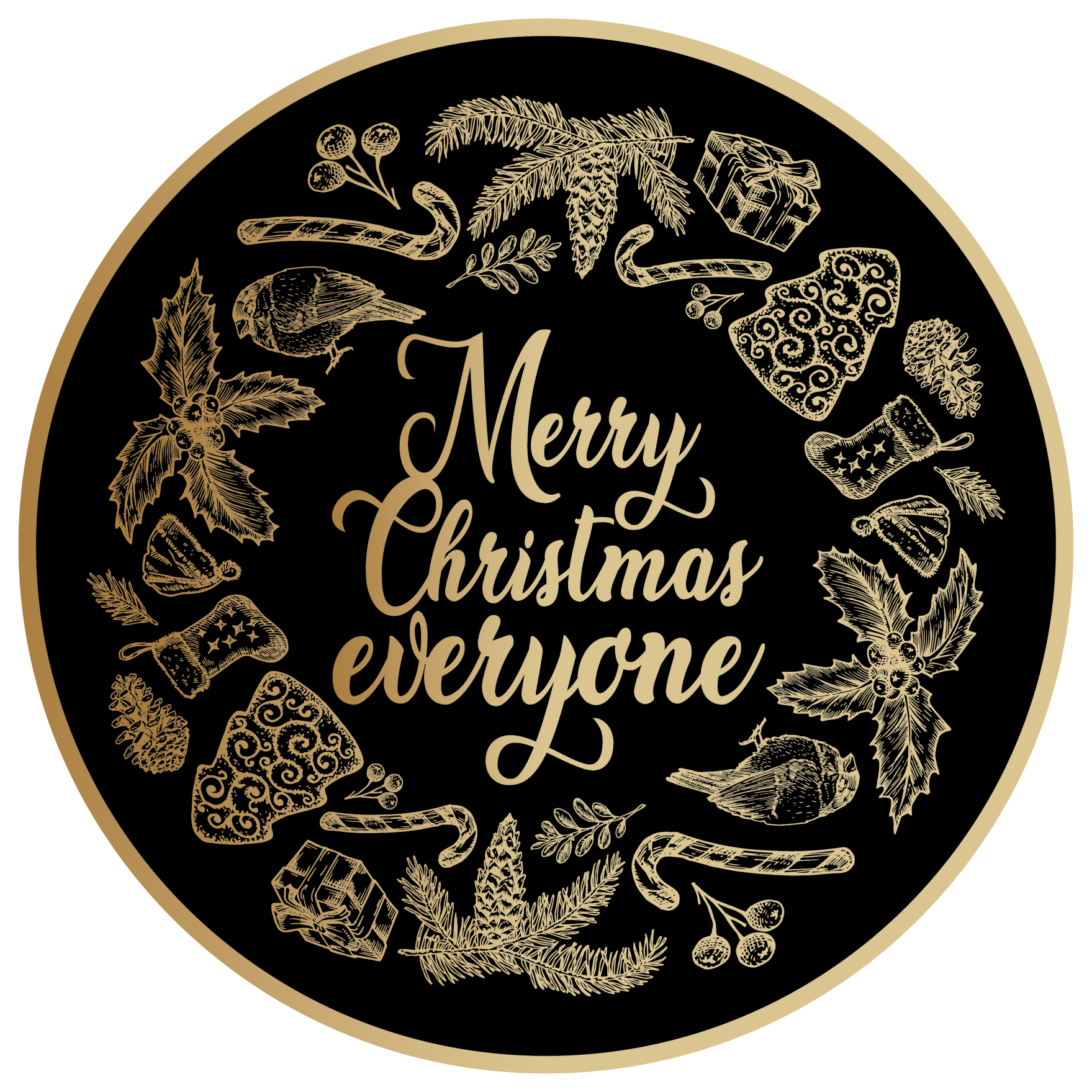 Tappeto Vinile Natale saluto festivo - TenStickers