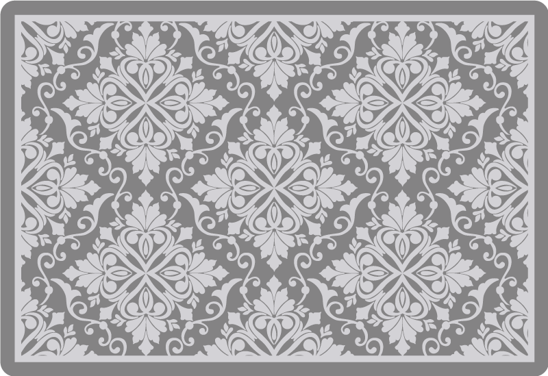 Tappeto vinile minimalista elegante fogliame monocromatico - TenStickers