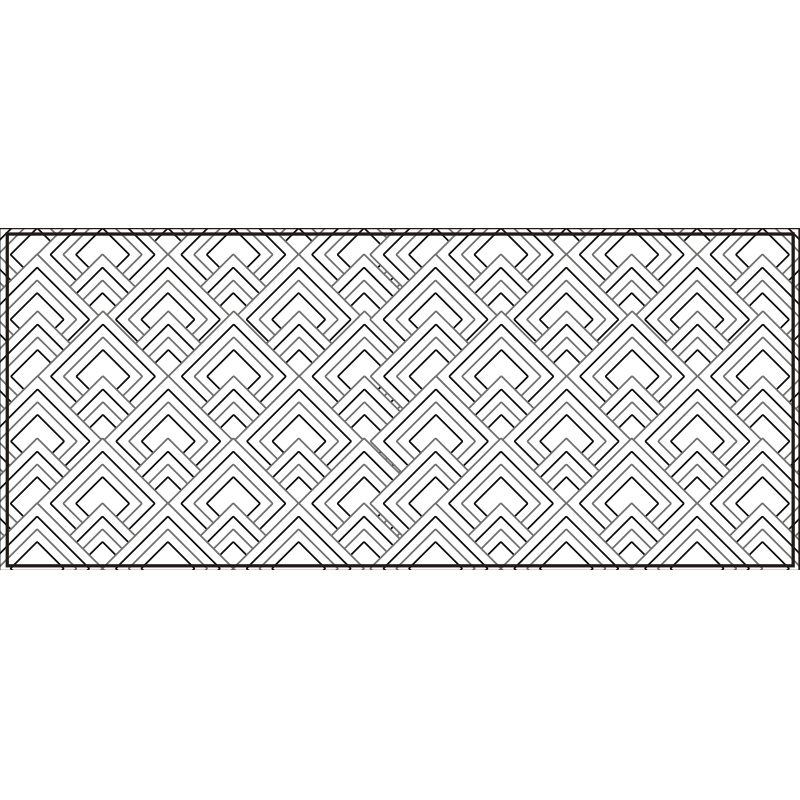 Tappeto vinile geometrico motivo labirinto geometrico - TenStickers