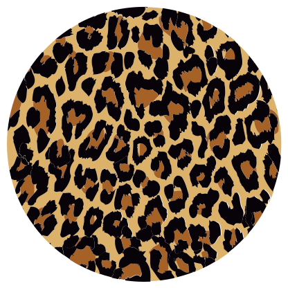 Tappeto vinile stampa animale cerchio di macchie di leopardo - TenStickers