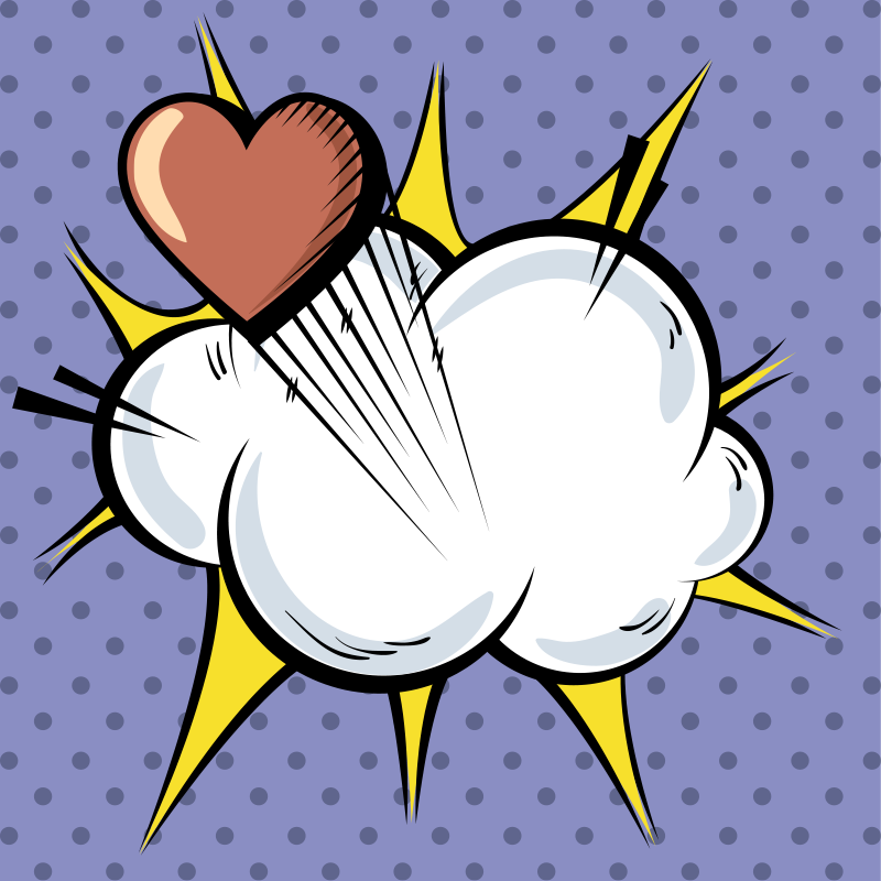 Tappeto vinile giochi pop-art esplosivo - TenStickers