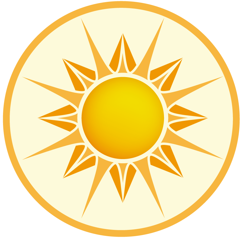 Tappeto vinile per bambini cerchio emblema soleggiato - TenStickers