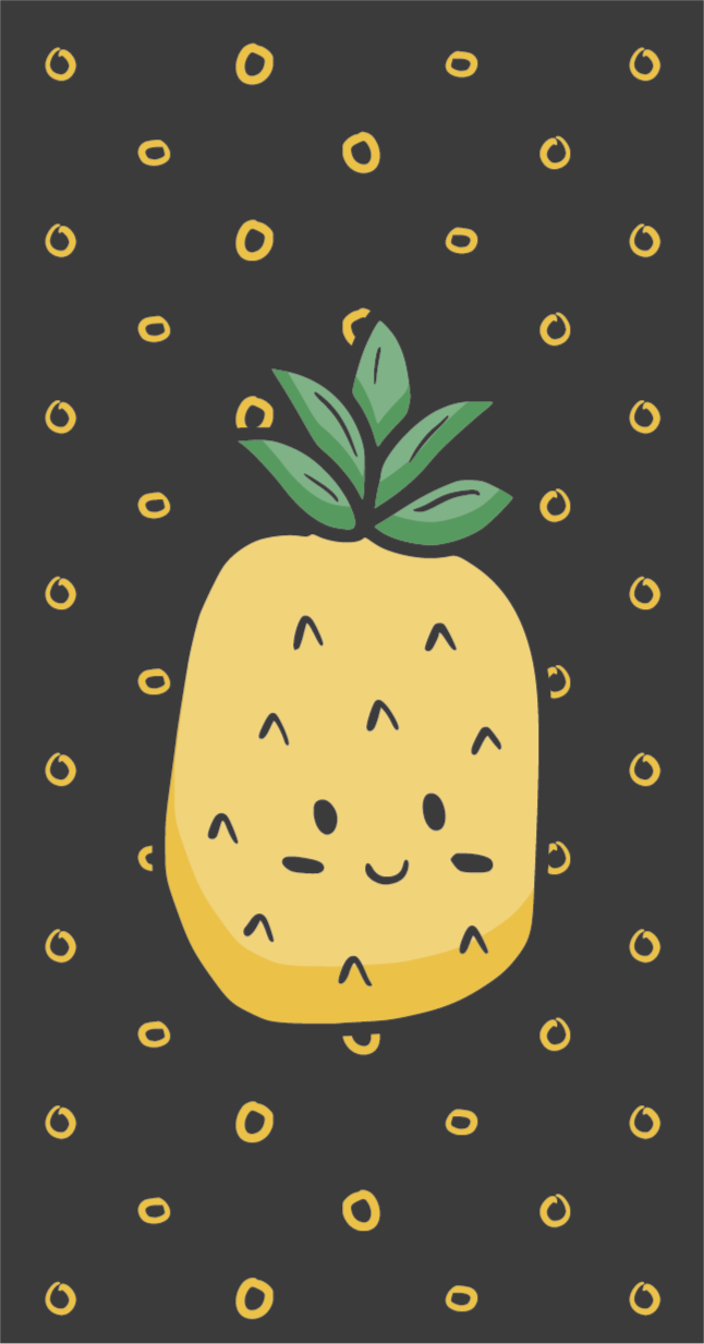 Tappeto vinile per bambini ananas allegro - TenStickers
