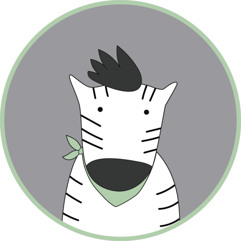 Tappeto vinile per bambini zebra allegra - TenStickers