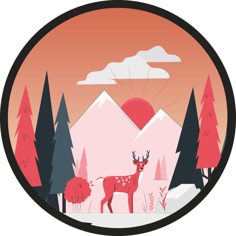 Tappeto vinile natura serena scena selvaggia - TenStickers