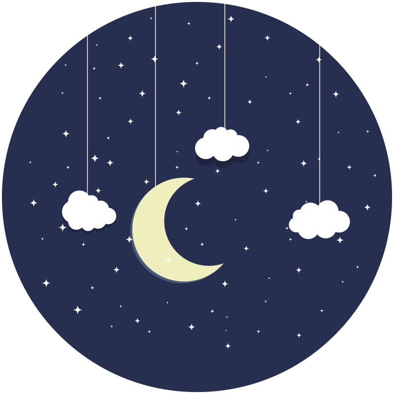 Tappeto vinile per bambini tema della notte stellata - TenStickers