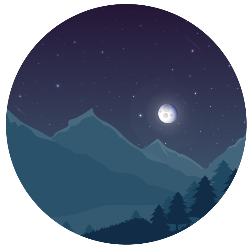 Tappeto vinile natura crepuscolo montuoso - TenStickers