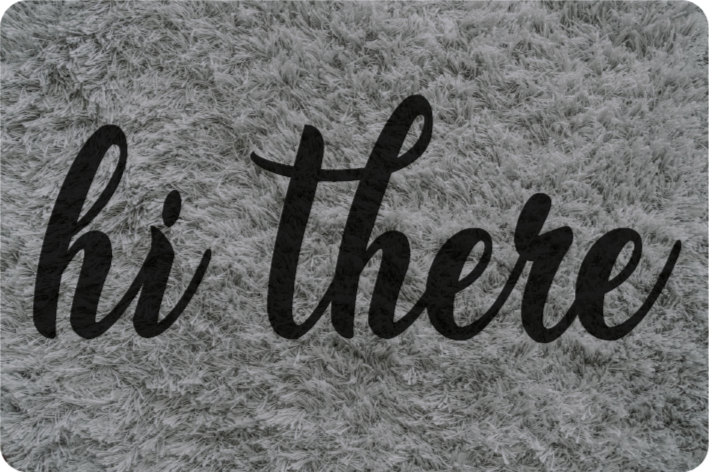 Tappeto vinile frase ciao, arredamento - TenStickers