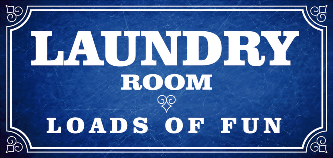 Tappeto vinile frase divertimento in lavanderia - TenStickers