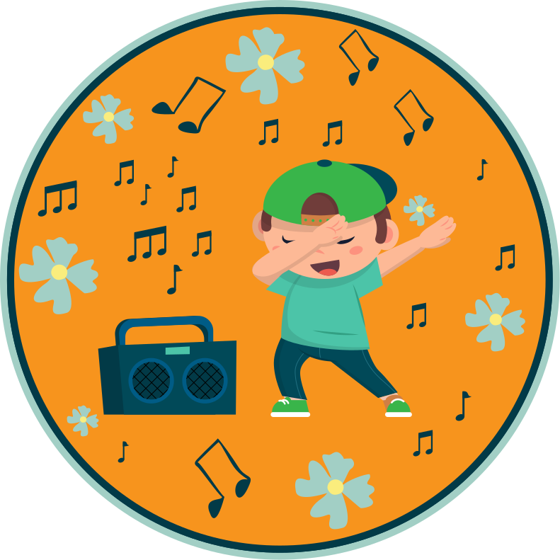Tappeto vinile per bambini immagini di danza per bambini - TenStickers