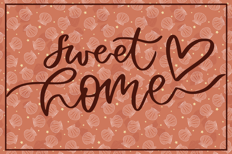 Tappeto vinile frase dolce cuore domestico - TenStickers