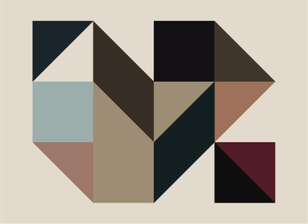 Tappeto vinile geometrico decorazioni con forme geometriche - TenStickers