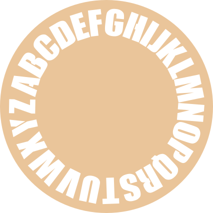 Tappeto vinile alfabeto disposizione circolare dell'alfabeto - TenStickers