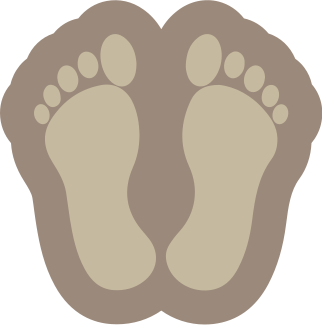 Tappeto vinile bebé contorni dell'impronta - TenStickers