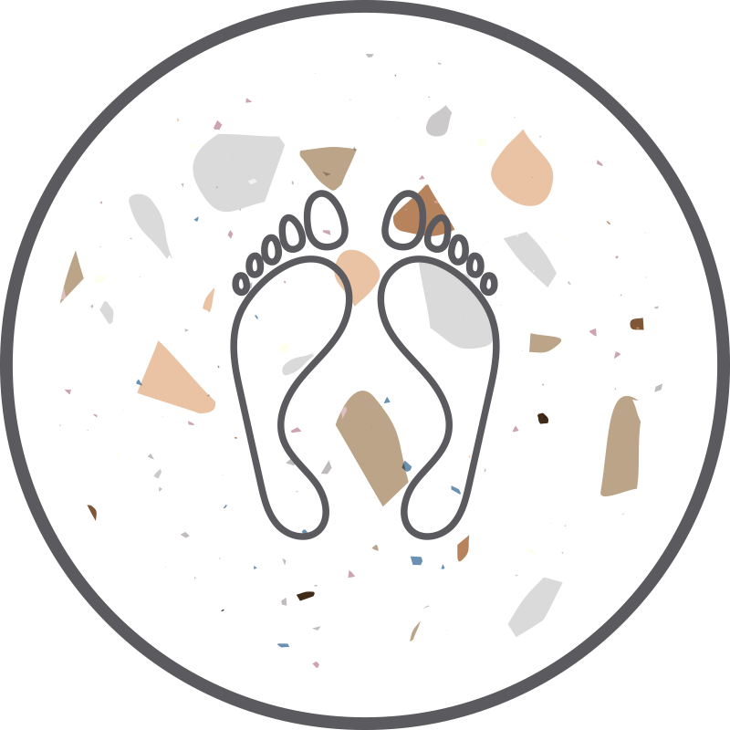 Tappeto vinile bagno impronta astratta - TenStickers