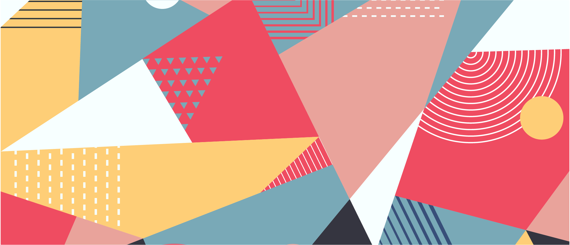 Tappeto vinile geometrico composizione geometrica colorata - TenStickers