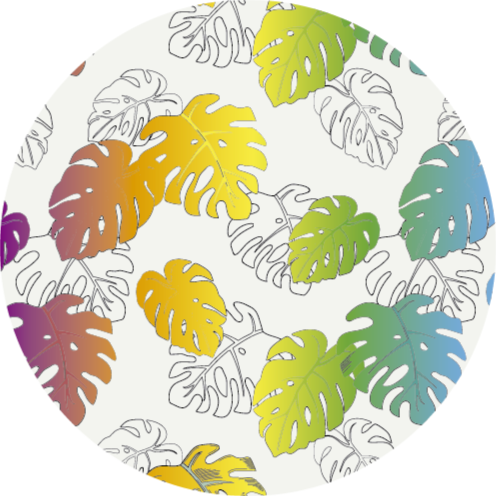 Tappeto vinile fiori delizia tropicale dei monstera - TenStickers