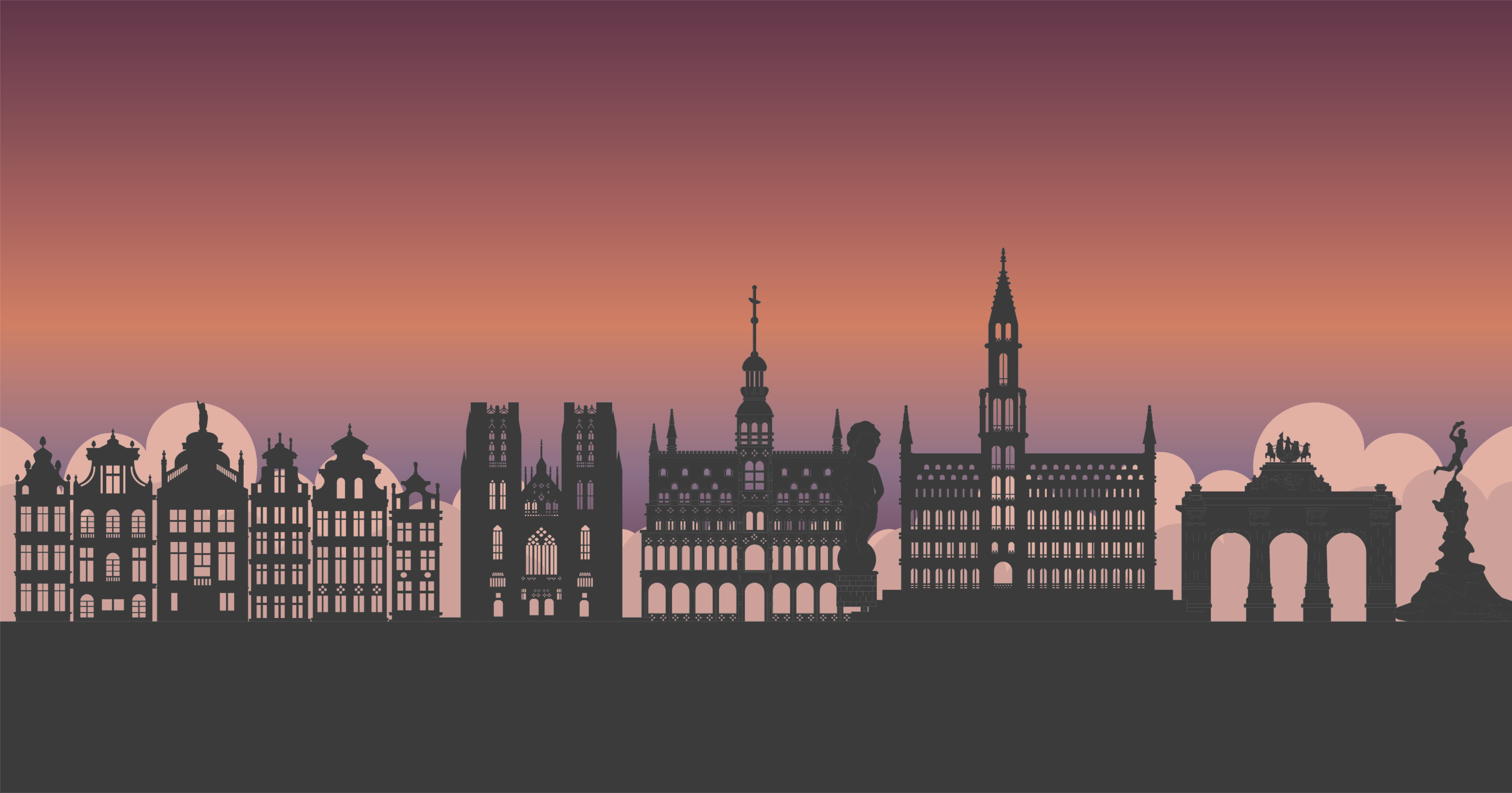 Tappeto vinile mappamondo sagoma dell'orizzonte - TenStickers