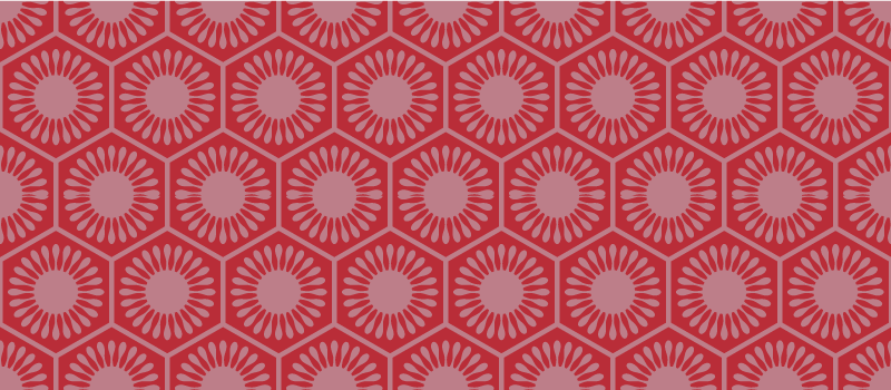 Tappeto vinile geometrico insieme di motivi circolari - TenStickers