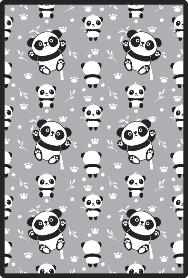 Tappeto vinile per bambini tempo di gioco del panda - TenStickers