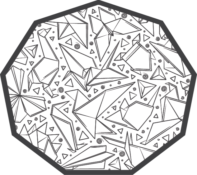 Tappeto vinile geometrico ottagono di forme geometriche - TenStickers