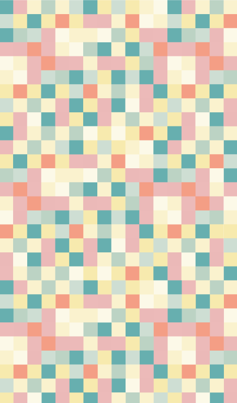 Tappeto vinile strisce griglia multicolore - TenStickers