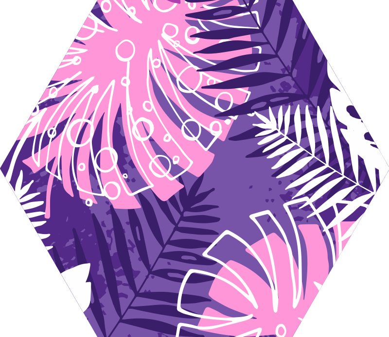 Tappeto in vinile fiori dichiarazione botanica - TenStickers