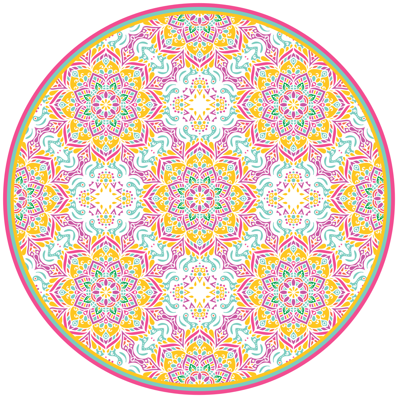Tappeto vinile Mandala mandala circolare - TenStickers