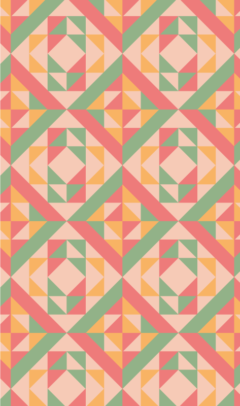 Tappeto vinile geometrico insieme a motivi geometrici - TenStickers