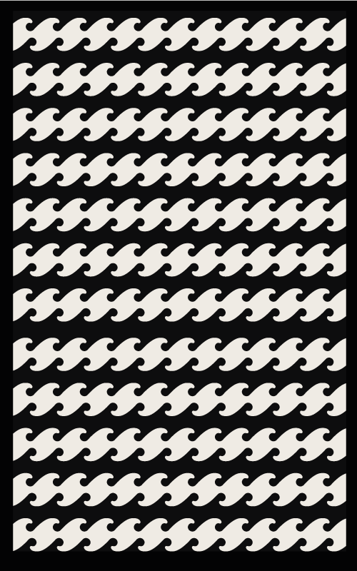 Tappeto vinile strisce linee ondulate monocromatiche - TenStickers