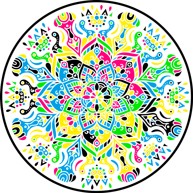 Tappeto vinile Mandala mandala vibrante - TenStickers
